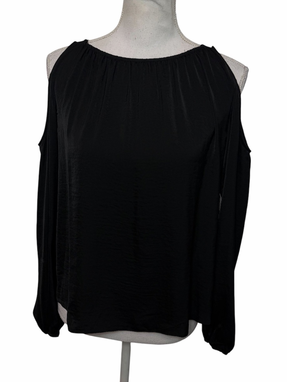 1. State Rich Black Open Shoulder Blouse XS NWT